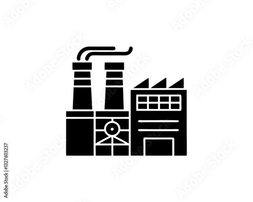 creative details thermal power station icon vector illustration 