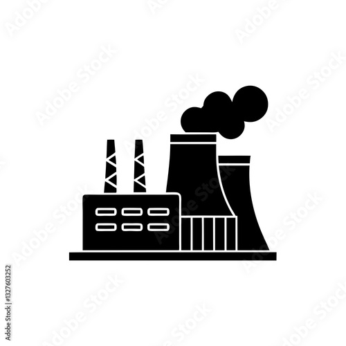 creative details thermal power station icon vector illustration 