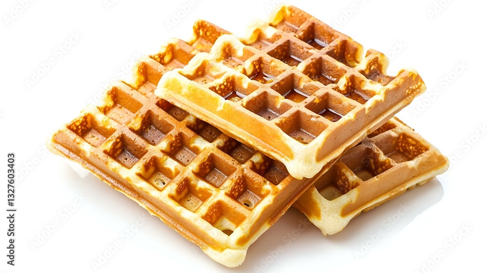Bunch of delicious waffles isolated over white Bunch of delicious waffles isolated over white