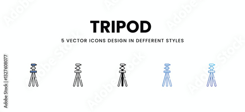 Tripod  vector icons set stock illustration
