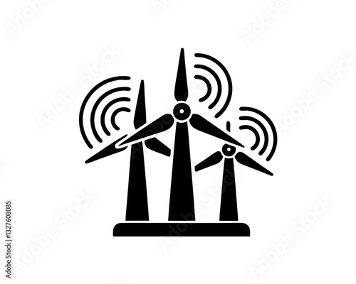 creative details wind turbine icon vector illustration 