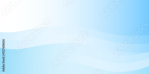 Modern white wavy glowing lines on a blue background. Futuristic digital high-technology pattern background modern simple