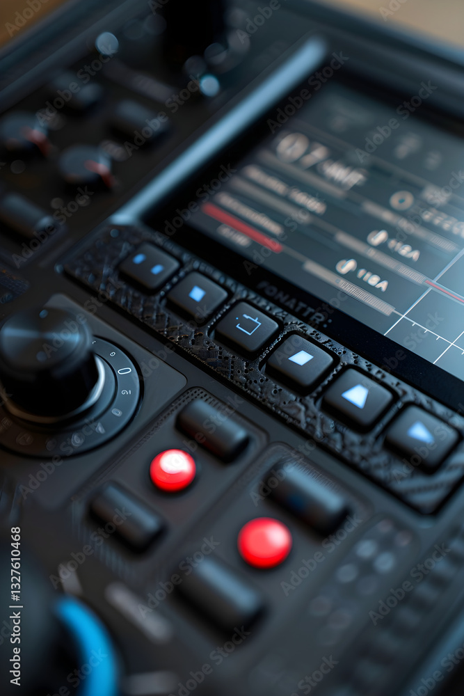 Closeup View of a High-Tech Vocal Effects Processor Highlighting Multifarious Controls Closeup View of a High-Tech Vocal Effects Processor Highlighting Multifarious Controls