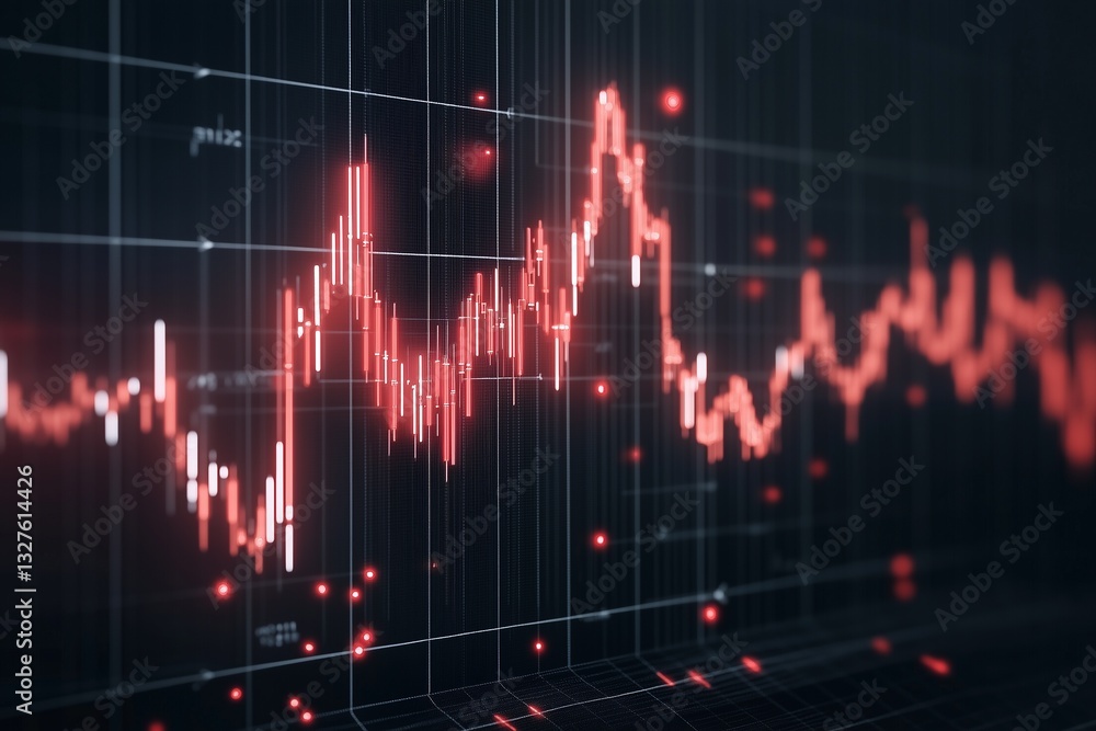 glowing red arrows indicating a financial crisis glowing red arrows indicating a financial crisis