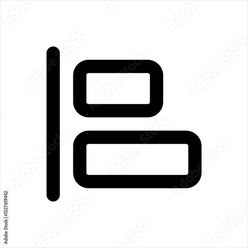  An icon representing the left alignment option for text or objects.