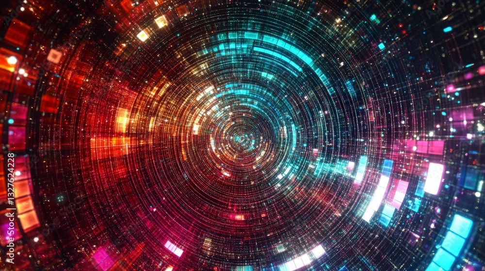 Abstract Colorful Digital Art Technology Design Abstract Colorful Digital Art Technology Design
