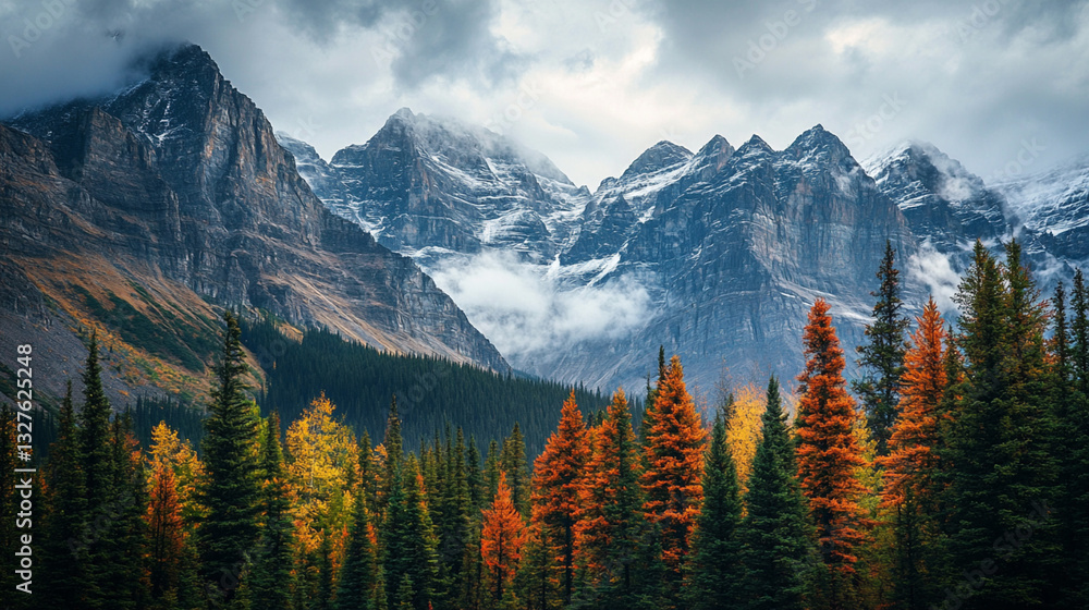 Fototapeta premium sunset in the mountains