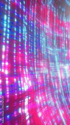 Wallpaper Mural Abstract Digital Light Display: Vibrant Patterns and Colors Torontodigital.ca