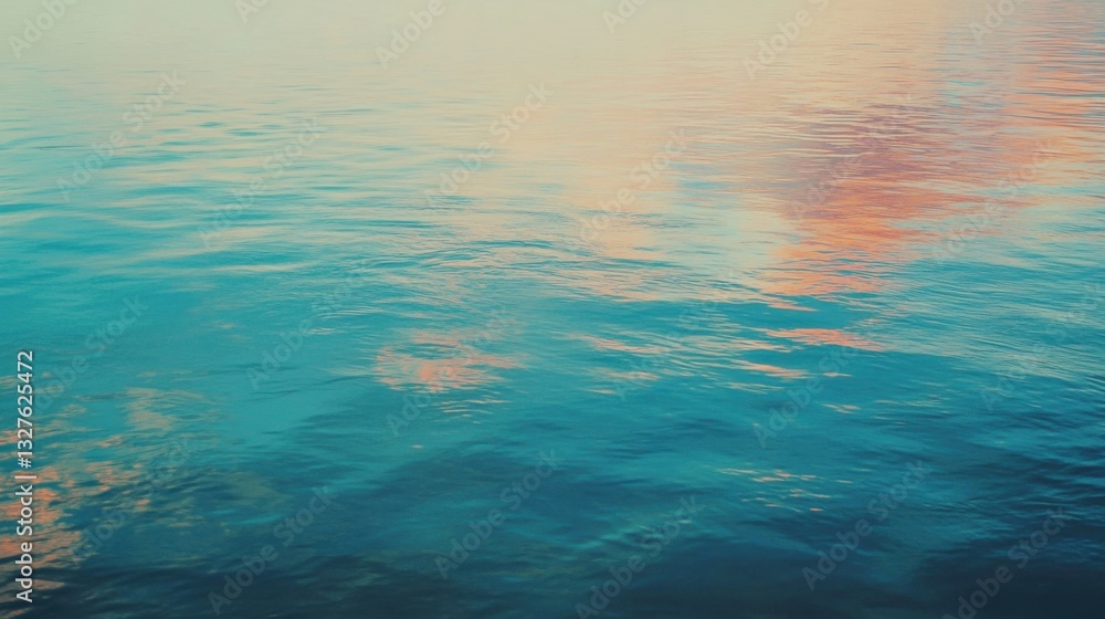 Obraz premium Serene Reflections of a Colorful Sky at Golden Hour