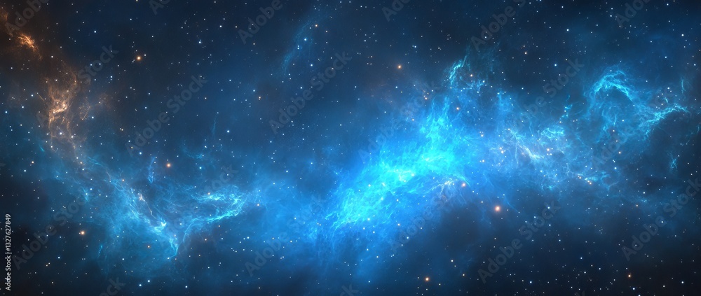 An awe-inspiring cosmic panorama revealing a luminous nebula in shades of blue and white, set against a deep, star-studded background, evoking the grandeur and boundlessness of space An awe-inspiring cosmic panorama revealing a luminous nebula in shades of blue and white, set against a deep, star-studded background, evoking the grandeur and boundlessness of space