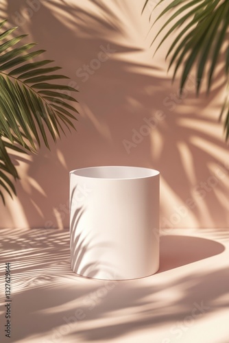 Modern Vase on Pink Background