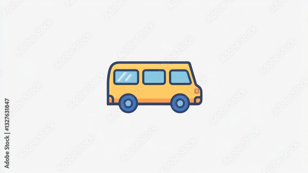 A vibrant yellow van illustration perfect for transportation travel and design projects Ide A vibrant yellow van illustration perfect for transportation travel and design projects Ide