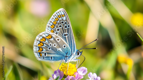 Wallpaper Mural Colorful butterflies with abstract decorative pattern summer free fly present silhouette and beauty nature spring insect decoration. vector illustration. Torontodigital.ca