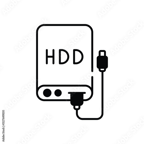 External Hard Drive Vector icon