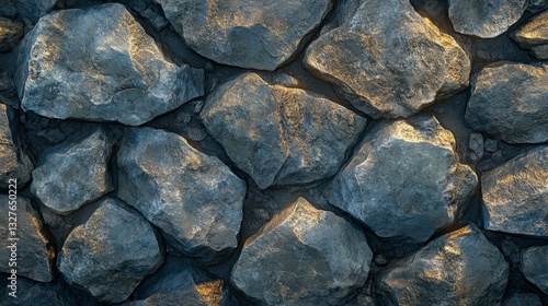 Detailed View of a Majestic Stone Wall Texture