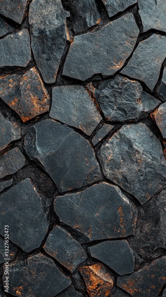 Fototapeta premium Dark Grey Stone Wall Texture: A Stunning Architectural Detail