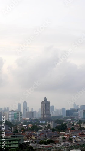 Wallpaper Mural Urban Cityscape Featuring Skyscrapers, Buildings, and Cloudy Sky Atmosphere Torontodigital.ca