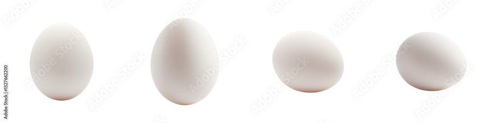 Set of Single White Chicken Egg Set of Single White Chicken Egg
