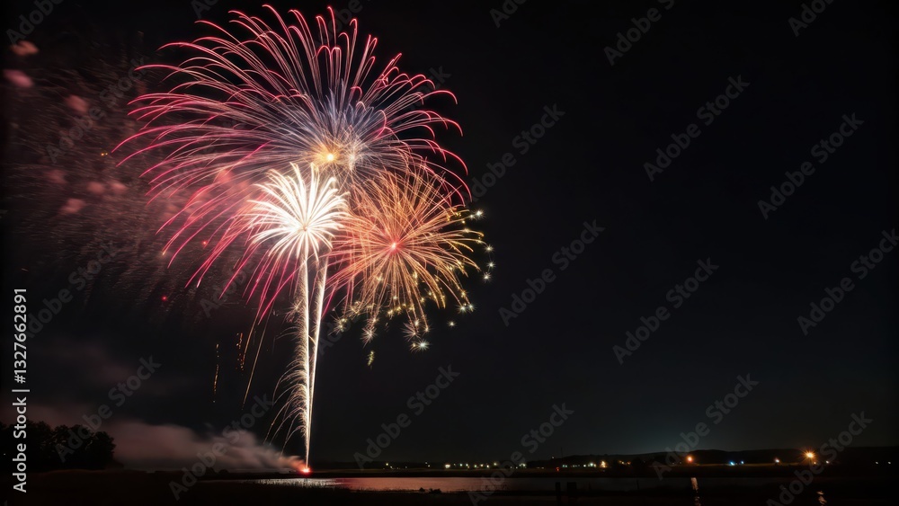 Fireworks Display at Night