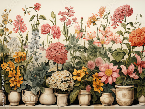 Wallpaper Mural Composition of various flowers. Torontodigital.ca