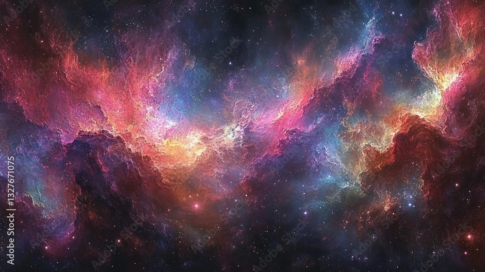 Obraz premium Colorful Nebulae in Deep Space