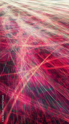 Abstract Digital Art with Intricate Lines and Vibrant Colors