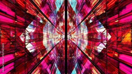 Abstract Colorful Architectural Design: A Digital Art Masterpiece