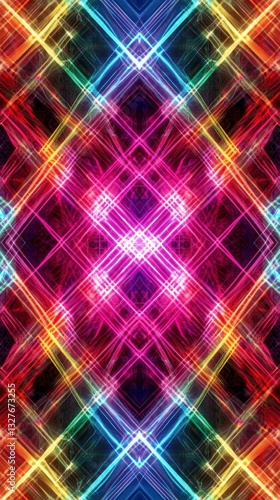 Intricate Colorful Abstract Geometric Design