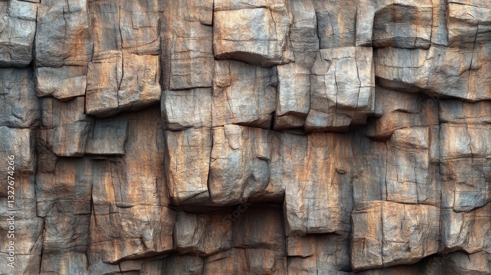 Fototapeta premium Awe-Inspiring Rocky Mountain Landscape: A Stunning Natural Stone Wall Background