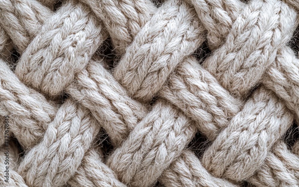 Soft knitted wool texture with detailed interwoven strands Soft knitted wool texture with detailed interwoven strands