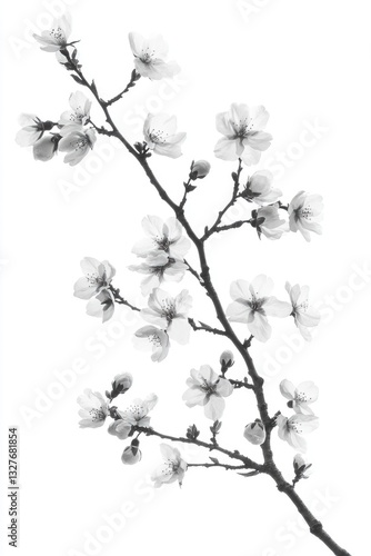 Wallpaper Mural Pink Cherry Blossom Branch with Blooms Torontodigital.ca