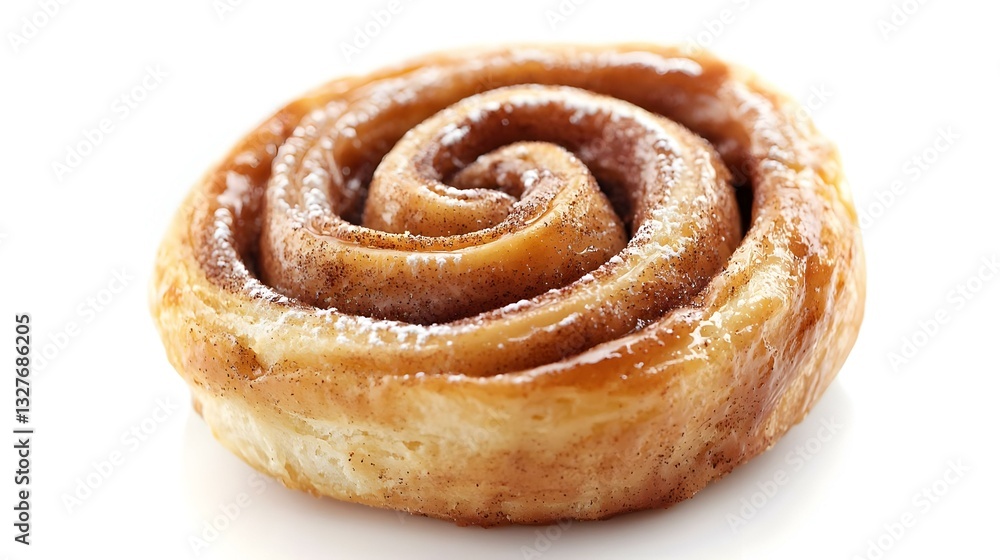Fototapeta premium Cinnamon roll isolated on white background