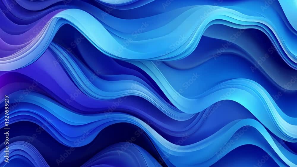 Abstract Blue Waves Flowing Pattern Design Abstract Blue Waves Flowing Pattern Design