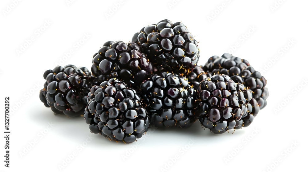 Pile of Blackberries isolated on white background Pile of Blackberries isolated on white background