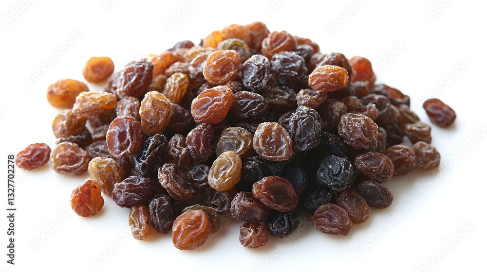 Obraz premium Pile of Raisins isolated on white background