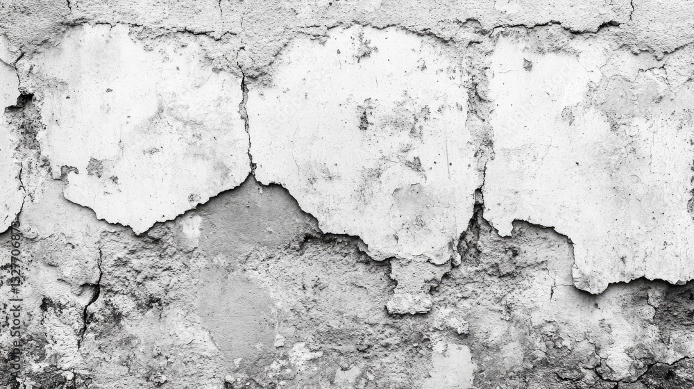 Obraz premium Weathered, cracked concrete wall texture