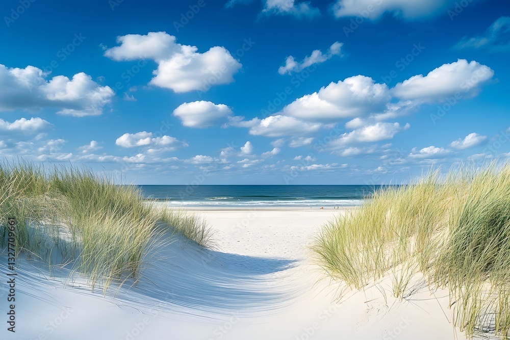Tranquil beach scene under a vibrant sky Tranquil beach scene under a vibrant sky
