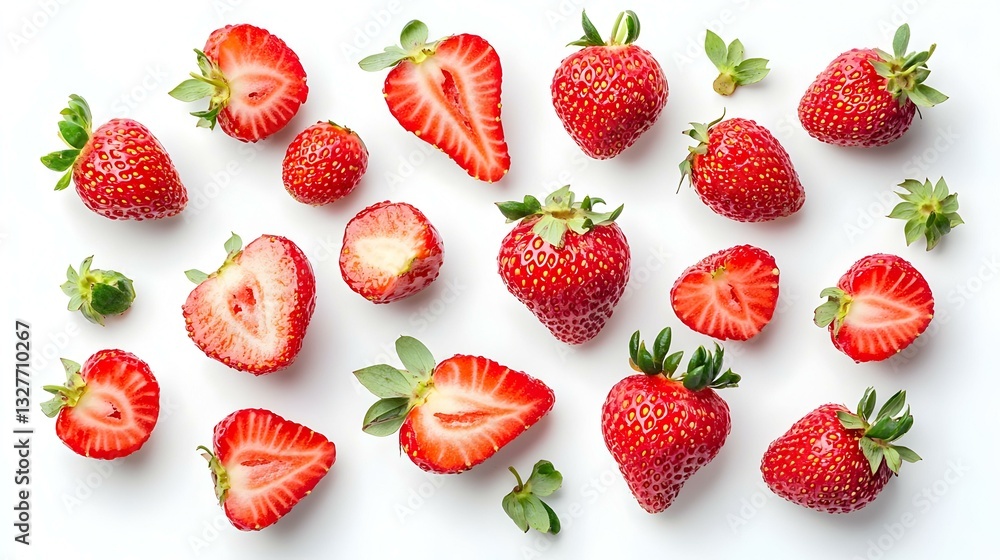 Fresh Strawberries isolated on white background Fresh Strawberries isolated on white background