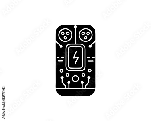 creative details power surge protector icon vector illustration