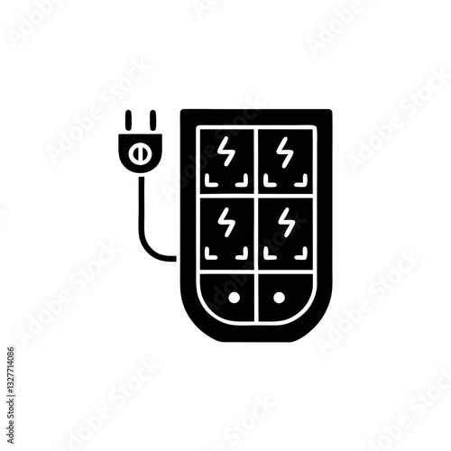 creative details power surge protector icon vector illustration