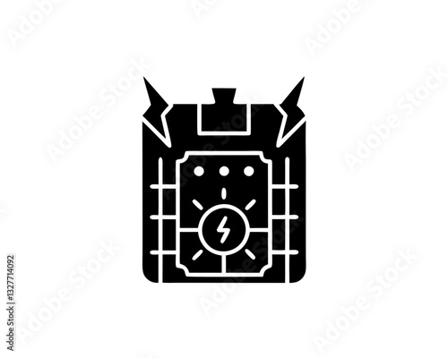 creative details power surge protector icon vector illustration