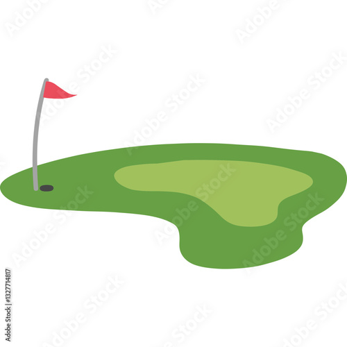 green golf course vector