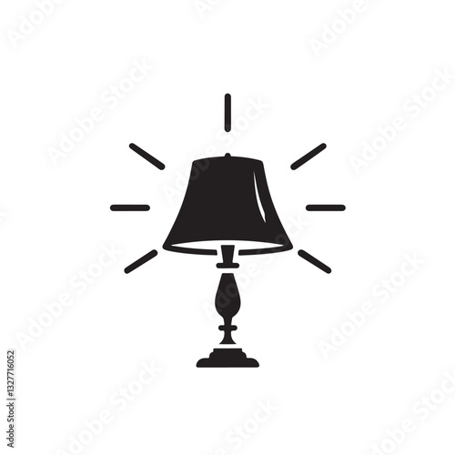 Lamp silhouette vector design eps