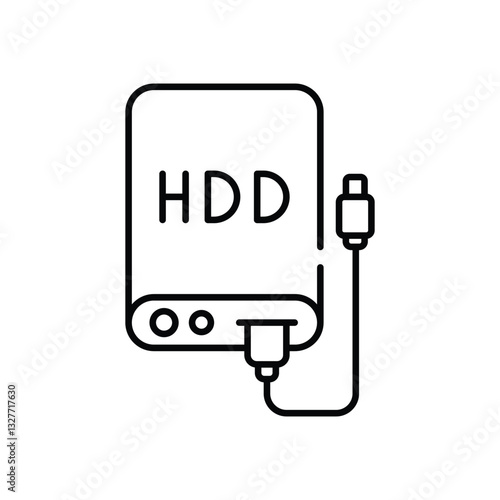 External Hard Drive Vector icon