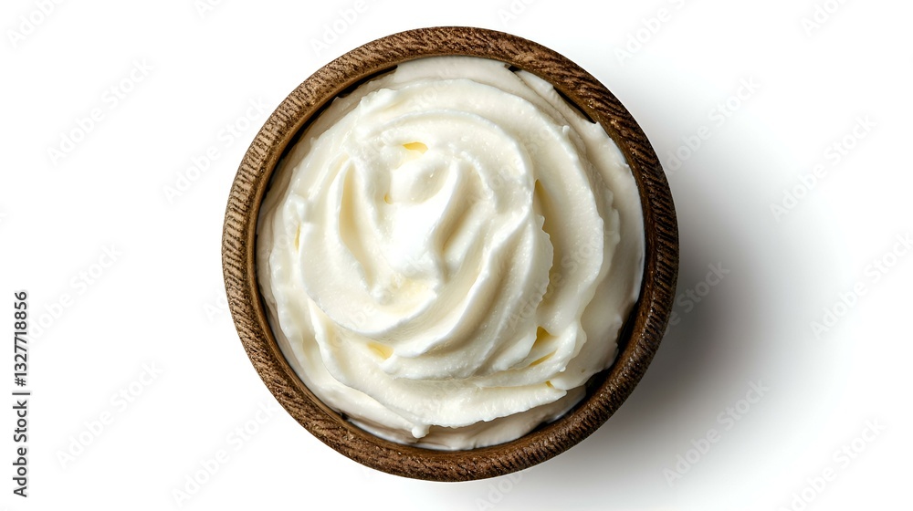 Sour cream mayo yogurt isolated on white Sour cream mayo yogurt isolated on white