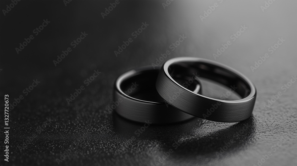 ブラックチタンの結婚指輪 ブラックチタンの結婚指輪