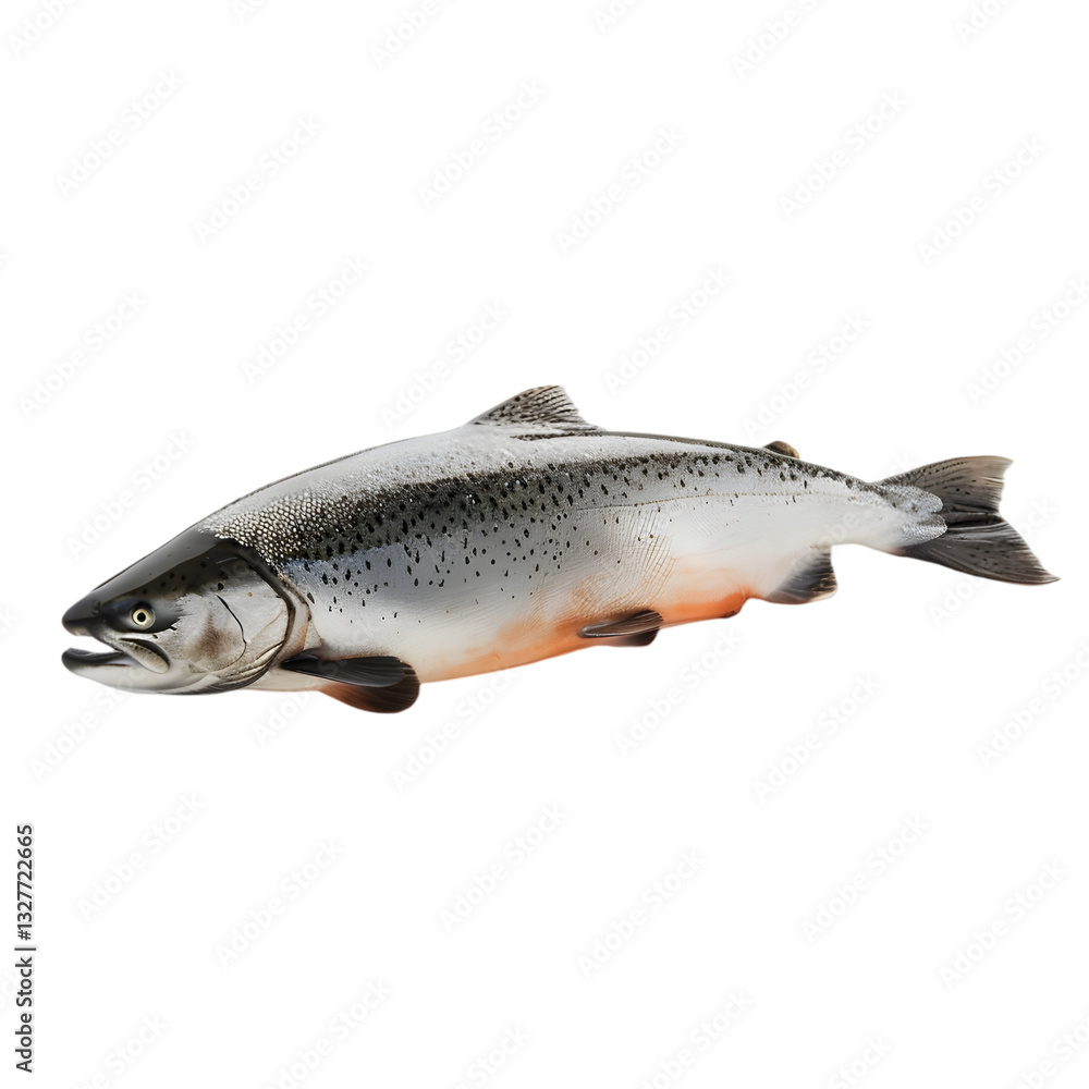 Naklejka premium Fresh Pacific Salmon for Studio Shot.