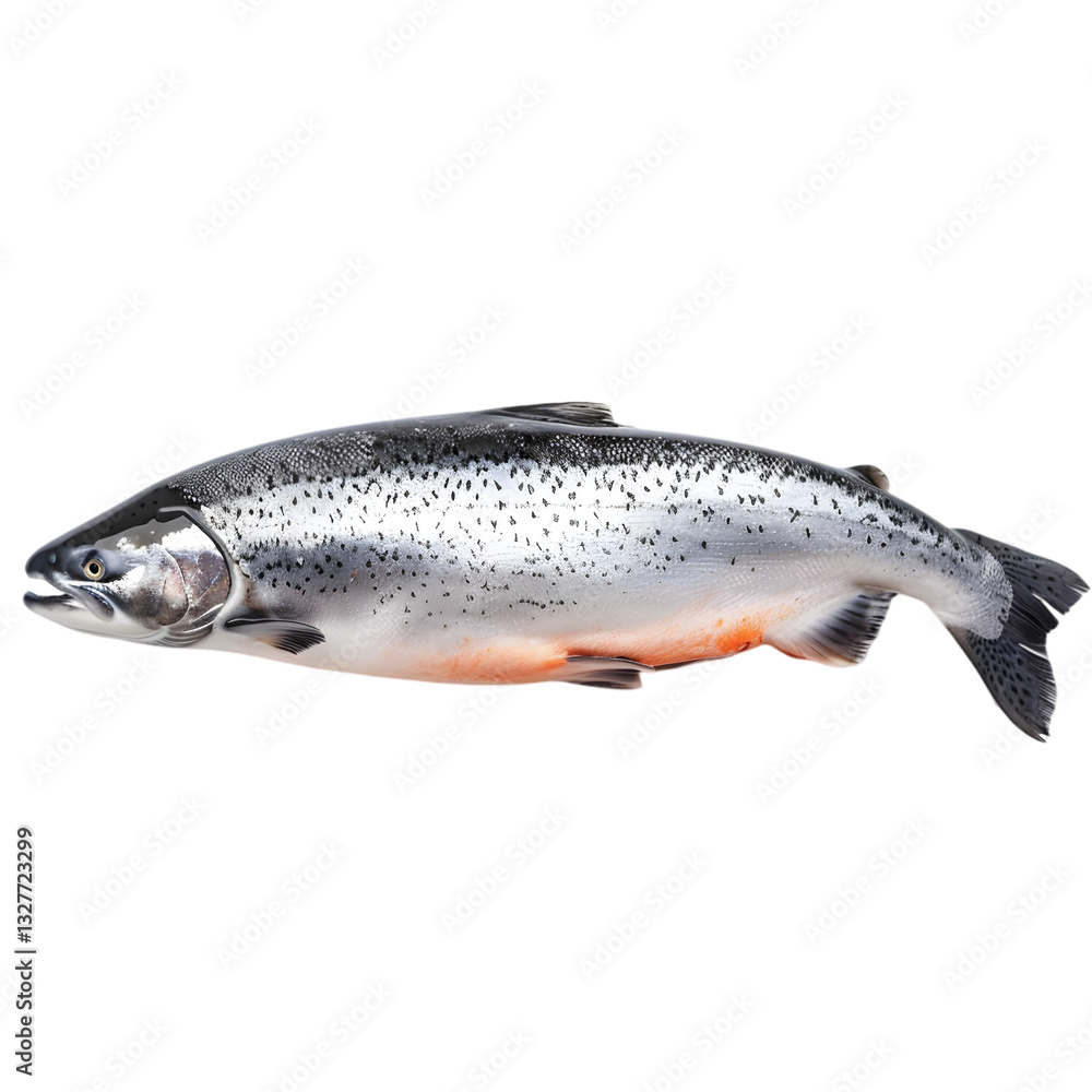 Naklejka premium Fresh Salmon for Studio Shot, Seafood Detail.