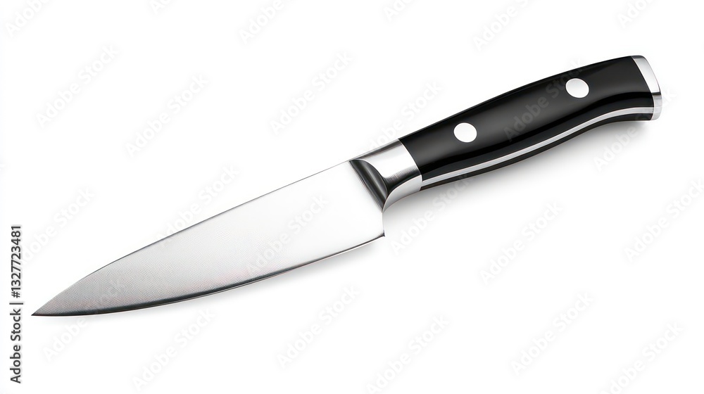 Kitchen Knife Isolated on White Background. Possible Use Stock photo for cooking, kitchenware, or cutlery catalogs Kitchen Knife Isolated on White Background. Possible Use Stock photo for cooking, kitchenware, or cutlery catalogs