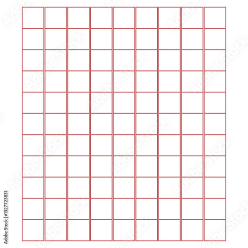 Workbook for writing hieroglyphs. Lined paper for printing. Geometric pattern for school. Realistic lined paper. Simulator for writing Chinese characters. Page of calligraphy exercises. Graph paper.